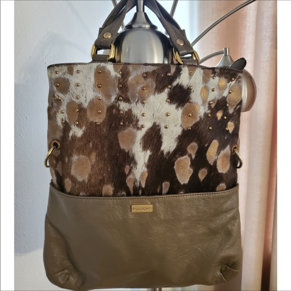 Pulicati Rawhide Gold Foil Cream Leather P…